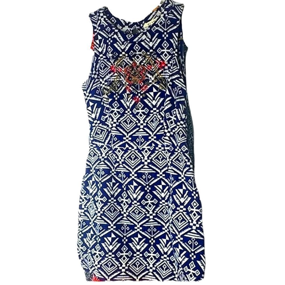 miami Cut Out Low Back Embroidered Mini Dress